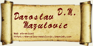 Daroslav Mazulović vizit kartica